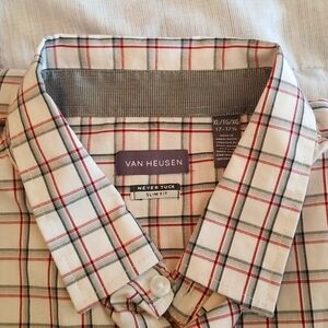 Van Heusen Long Sleeve Size Slim Fit Size 17.5